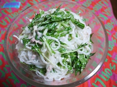 水菜とツナの春雨サラダ